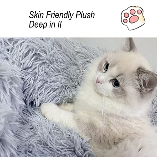 Sunny Sand Sea Cat Beds For Indoor Cats Rectangular Soft Plush Cute Cat Mat With Non-Slip Bottom Machine Washable (Small, Light Grey) #TOP2