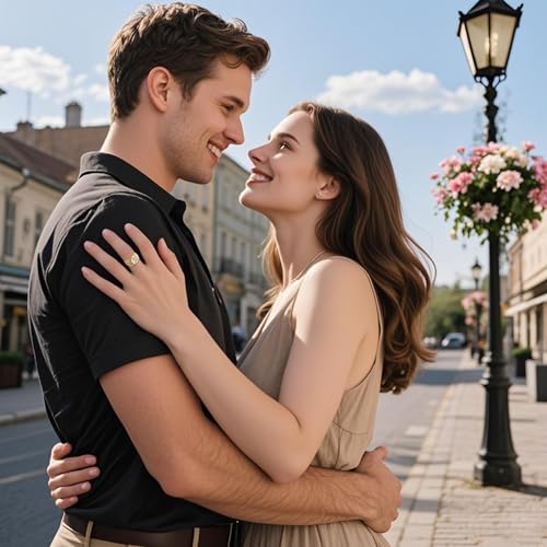 Lovelyday Wedding Engagement Ring Set for Women， Cubic Zirconia Travel Wedding Dainty Rings for Women Size 7-11 Bridal Set Anniversary Promise Wideband Promise Vintage Engagement Rings Gift for Her2