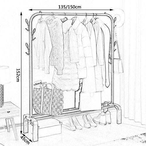 Stable et durable portemanteau noir pour petits espaces