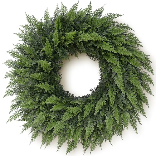 Zedernkranz für Haustür, künstliche Weihnachtskränze aus...