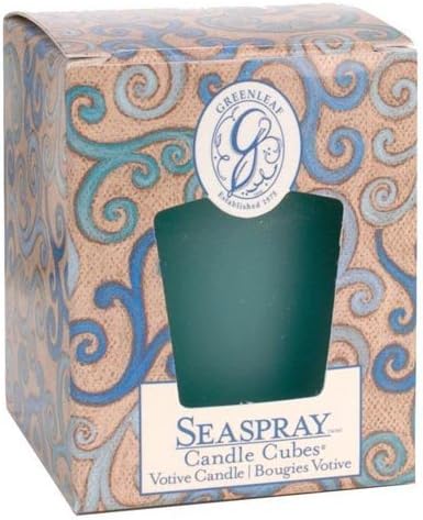 Greenleaf Gifts Candle Cube Boxed Votive Pack of 4 - Seaspray