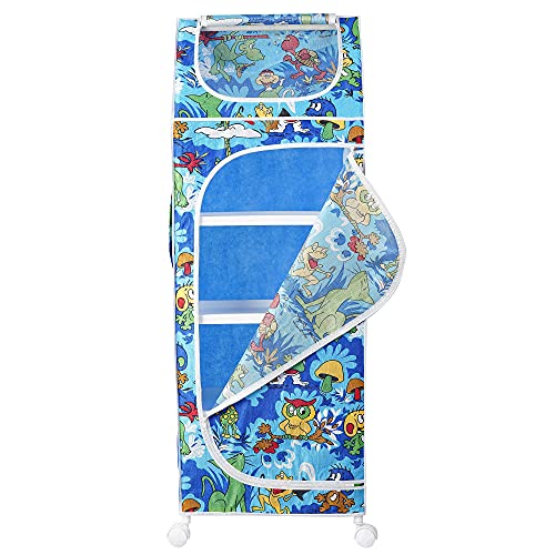 Image of Little One's | 5 Plastic Shelves Baby Wardrobe /Toy Organizer | Jungle Blue | Tb5 /Ab, 133 Cm, 46 Cm, 31 Cm