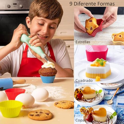 Recopilación de Moldes individuales para magdalenas . 11 Moldes individuales para magdalenas marca AHILAX (2)