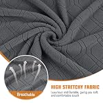 VANSOFY Recliner Chair Cover, 3-Pieces Stretch Recliner Covers for Recliner Chair Soft Reclining Chair Slipcover Furniture Protector for Dogs Cats(Dark Gray) - Image 5