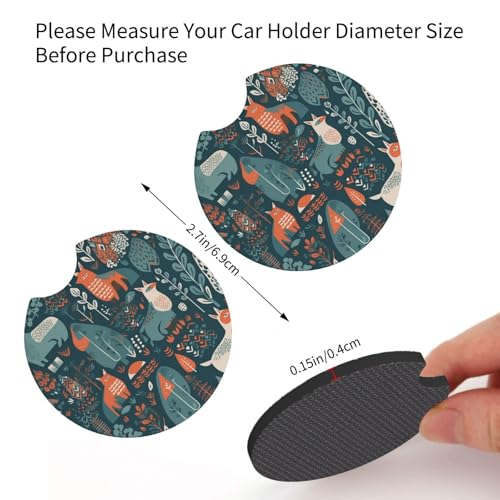 Portavasos para carro goma 2 piezas antideslizantes miniatura 2