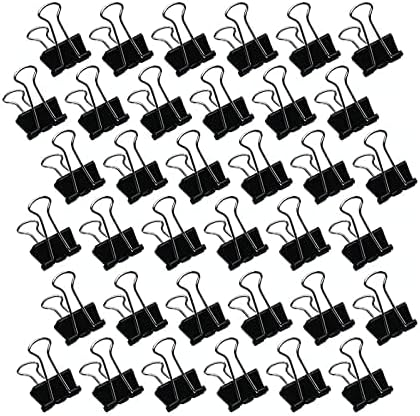 Bambalio Binder Clips 25mm Black Set of 3 Dozen (36 Pieces)