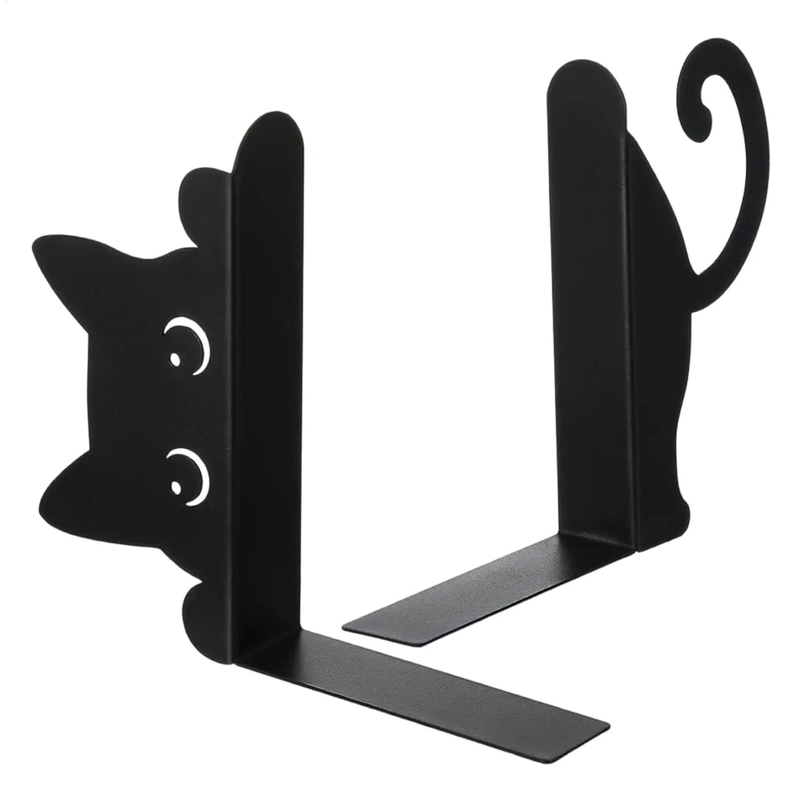4Pcs Cat Bookends Creative Cat-themed Metal Bookend Shape Stopper Book Display Stand For Home Bookshelf Bedroom for Book