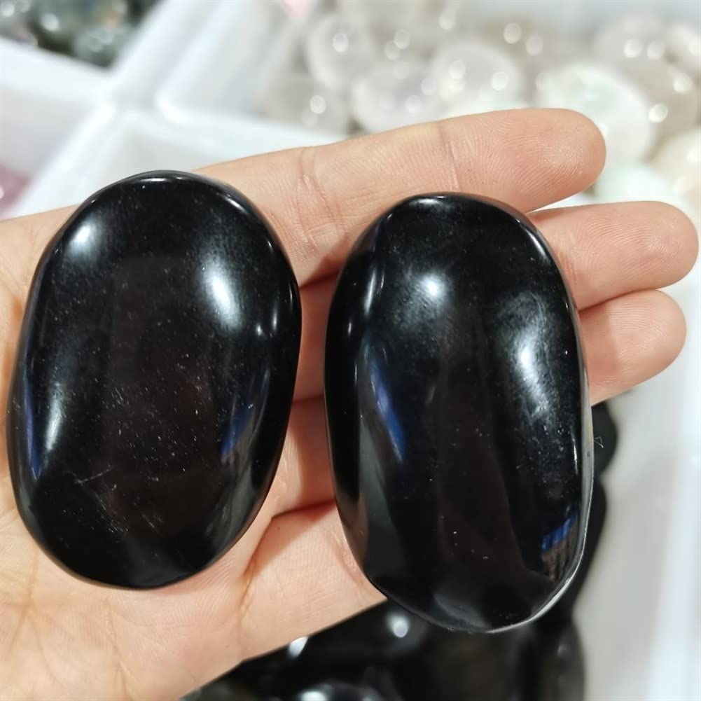 Amazon.co.jp: 瞑想家の装飾、2個の自然で大きな美しい色の黒曜石は