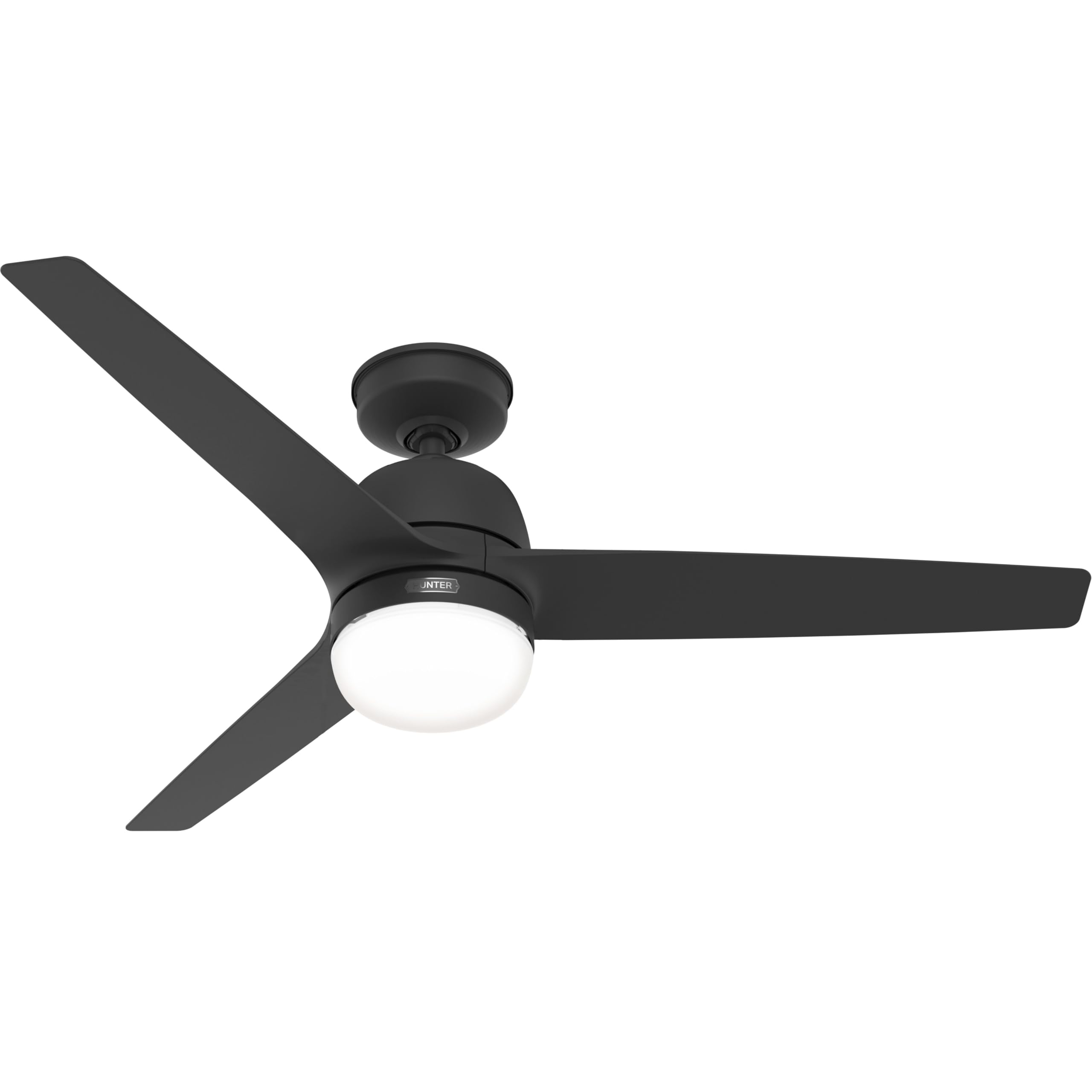 Ventilateur de plafond Hunter Seawave noir extérieur avec lumière pour terrasse