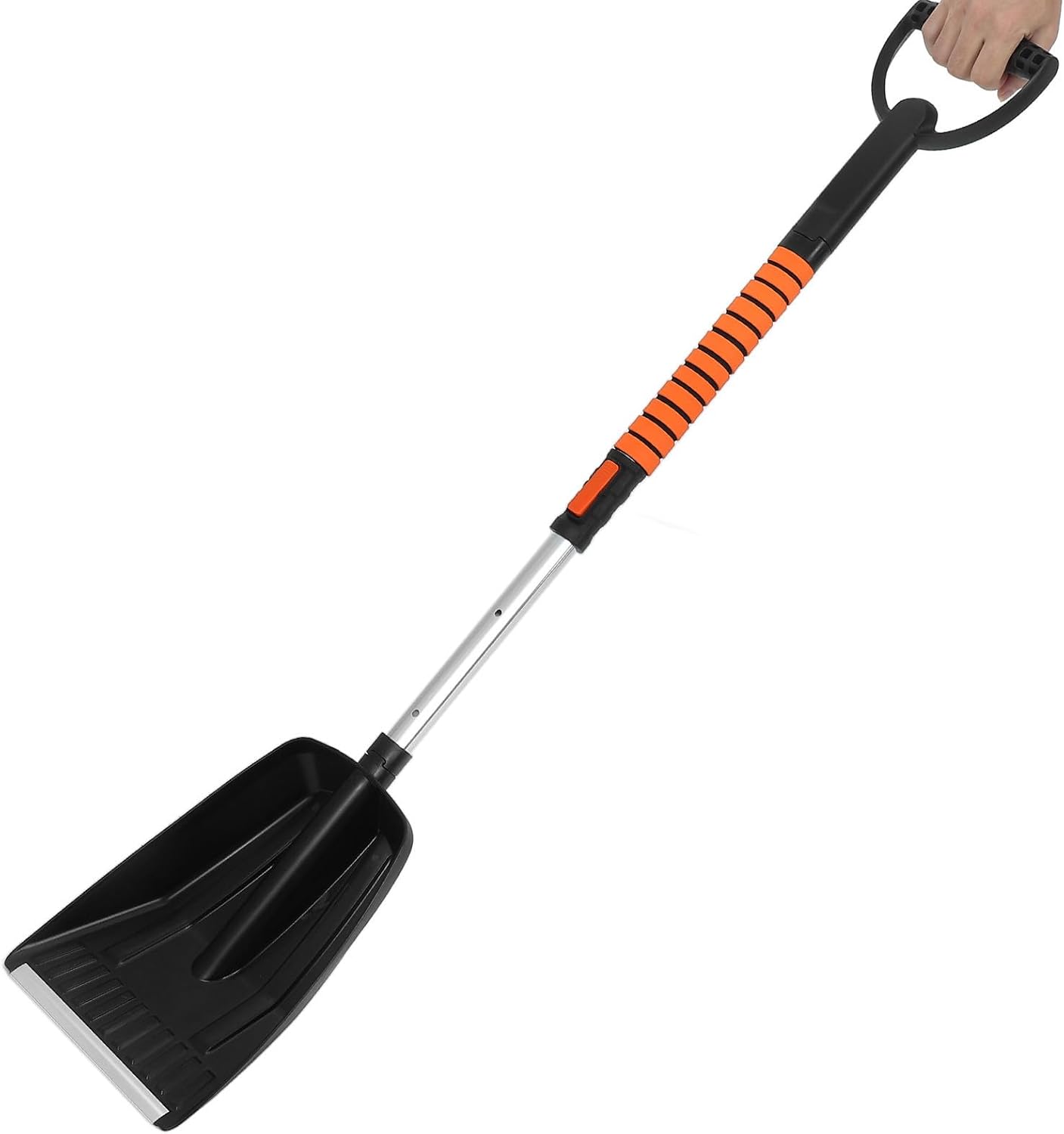 Extendable Snow Brush Rotatable Design Dual-Sided Ice Scraper and Ergonomic Handle, Adjustable Length 80-100cm, Sturdy Abs and Aluminum Alloy for Car for Winter Snow