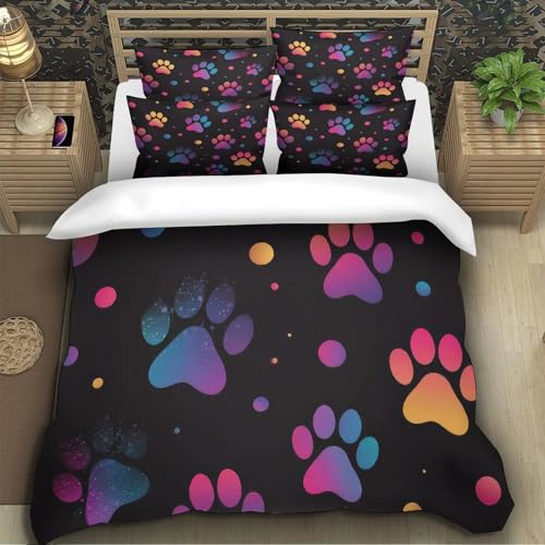 Parure de lit maman pingouin 3D 200x200cm avec housse de couette en microfibre