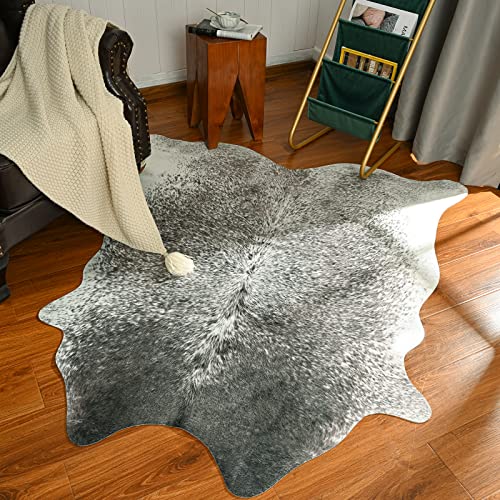 Rtizon Washable Faux Cowhide Rug 3x4