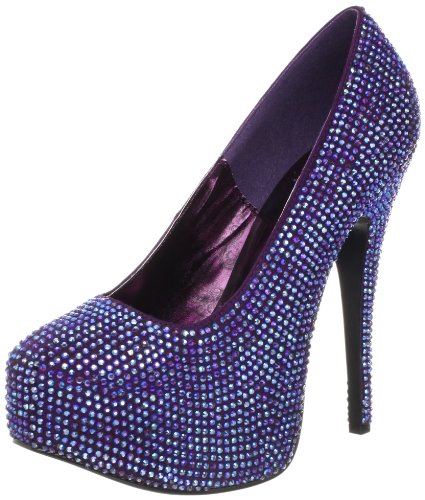 Pleaser Women's Teeze 06R Ppsa Platform Pump,Polyurethane Satin/Irid Rose,8 M Us #TOP20