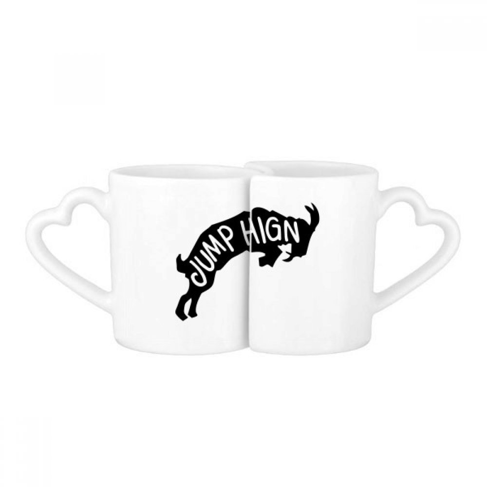 Céramique blanche de table et tasse antilope noire au design minimaliste