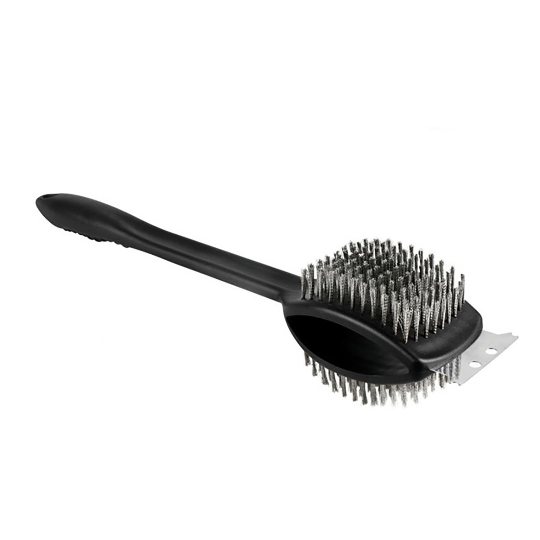B&C.Room Grill Brush Barbecue Double Headed BBQ Cleaner Cleaning Brush Stainless Steel Wire Bristles with Scraper 17