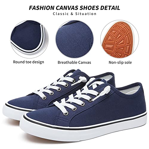 Image of Women Canvas Sneaker Slip On Non Slip Casual Shoes Lace Up Canvas Low Top White Shoes Loafers for Women Fashion Black Sneaker
