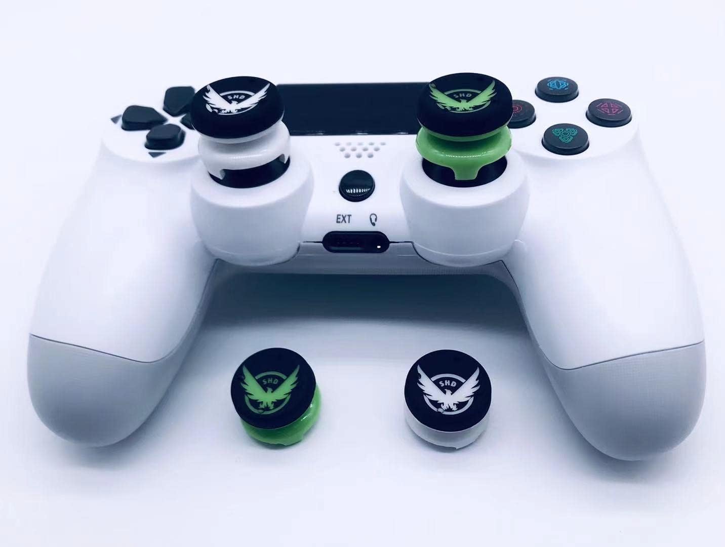 4 Pack Silicone Analog Extender Thumb Grip Cover Joystick Cover Thumb Stick Cover Plus Height Joystick Cover for Playstation 4 PS4 Xbox 360 PS3 (K)