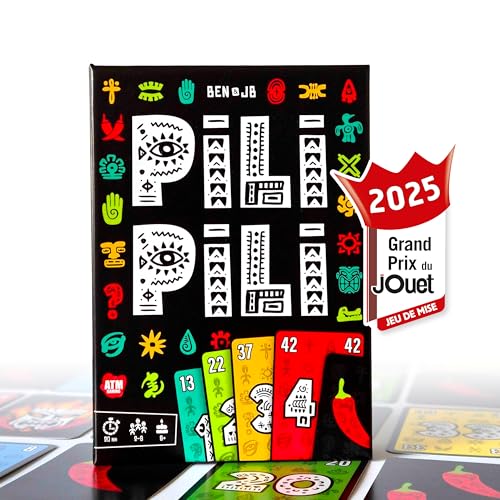 livre ATM Gaming PILI PILI - Jeu de société - Vainqueur Grand Prix du Jouet 2025 - Jeu de Cartes Tactique et d’Ambiance - 2 à 8 Joueurs - 20 Min - Idée Cadeau Original