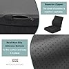 TANYOO Seat Cushion & Lumbar Support Pillow Set for Office Chair, Dual-Layer Patent Design Memory Foam Office Chair Cushion & Ergonomic Back Support Pillow for Wheelchair, Gaming Chair (Black) #4