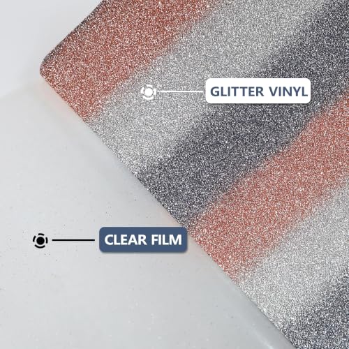 Image of RENLITONG Rainbow Glitter Iron on Vinyl - 12Inch by 5ft Roll HTV Heat Transfer Vinyl for T-Shirt HTV Rolls for All Cutter Machine - Easy to Cut & Weed for Heat Transfer Design (J014)