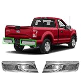 MBI AUTO - Chrome Steel, Left & Right Rear Bumper Ends (2 Piece Set) for 2015 2016 2017 Ford F150 Pickup, FO1102380