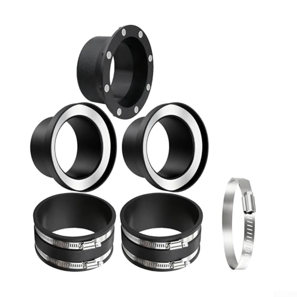 Recolección magnética de polvo de 4 pulgadas, kit de conector de manguera, con absorción de golpes de goma EPDM, para sistemas de vacío de carpintería, acopladores flexibles de conexión rápida (6