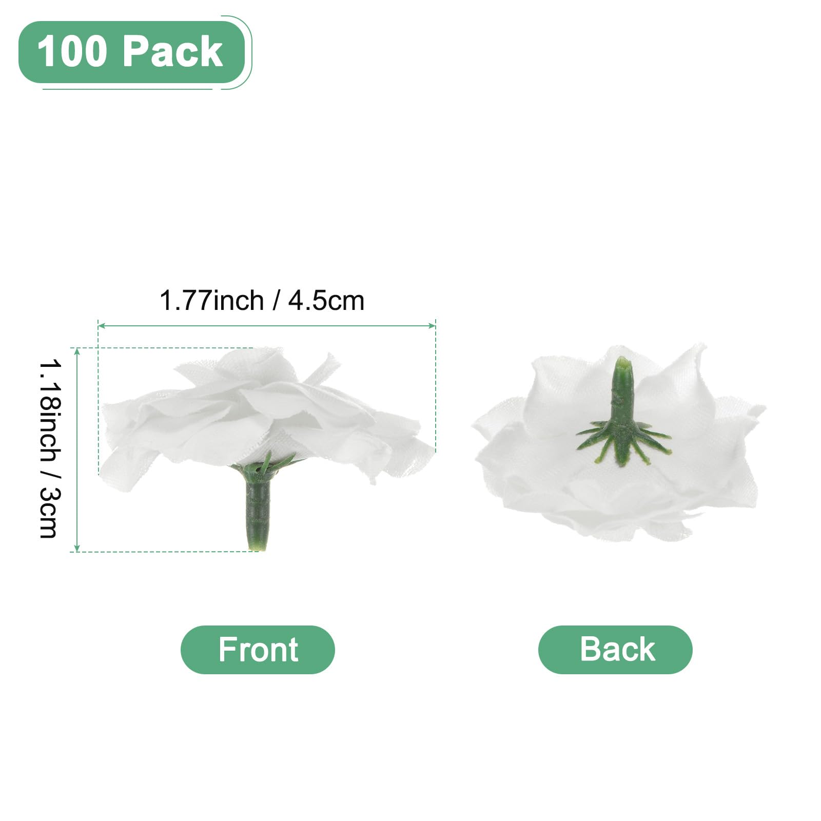 M METERXITY 100-Pack Artificial Roses Heads, Silk Faux Rose Head for Wedding/Bouquet/Flower Wall/DIY Crafts/Party Decoration - Image 3