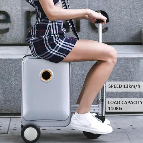 Expandable Smart Luggage, Electric Suitcase, Rideable Riding Mode & Pulling Mode, External Charging Port, Max Load 110kg, PC+ABS Durable Travel Suitcase Luggage (Pink)4