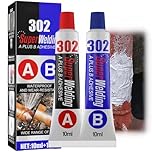 Strong AB Liquid Metal Weld Paste, Industrial Epoxy Metal Glue, High Strength Bonds Metals Filler, Grade Heat and Cold Resistant Adhesive, All Purpose Waterproof Repair Glue