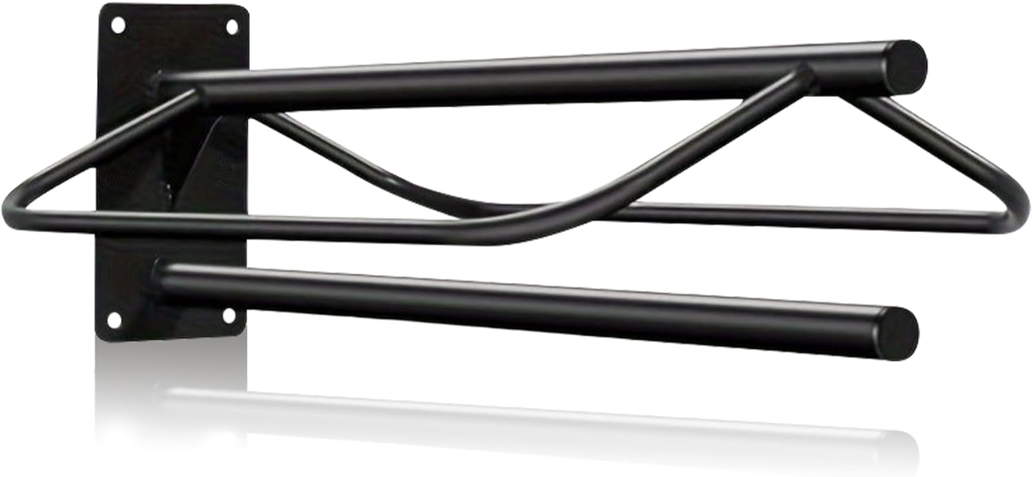 23.8"(L) x12.6(W) x7.5(H) Saddle Rack with Pad Bar Heavy Duty Wall Mounted Saddle Rack Suitable for English and Western Saddles Horse Stall Barn Trailer Tack Room
