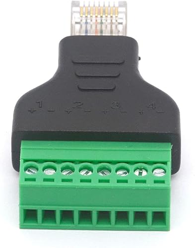 Miniatura 6 de Adaptador de terminal de tornillo macho RJ45, RJ45 macho a tornillo de 8 pines, conector hembra Cat7 6 5 5e Extensor de enchufe de red Ethernet CCTV
