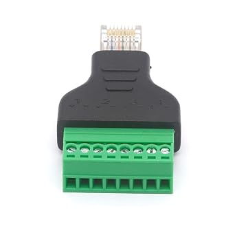 RJ45 Male Screw Terminal Adapter (2PCS)
