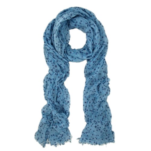 TrendsBlue Vintage Featherweight Skyline Star Scarf - Main Image