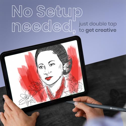 Image of Portronics Glide A, Stylus Pen for Android Devices /Smartphone /Tablet, Magnetic Attachment, Type-C Charging, Extra Nib, Smooth & Precise Writing for Notes & Drawing