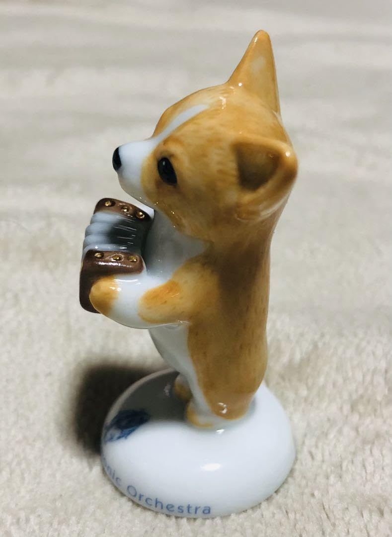陶器製ワンコのオ-ケストラ セトクラフト 小犬のオーケストラ 陶器の置物