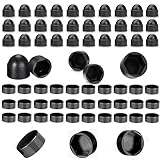YUJIELBD 60 PCS Black M6 Bolt Nut Protective Cap，Hex Head Bolt Covers& Dome Head Plastic Bolt Caps Black Hexagonal Protective Cap Exposed, Media