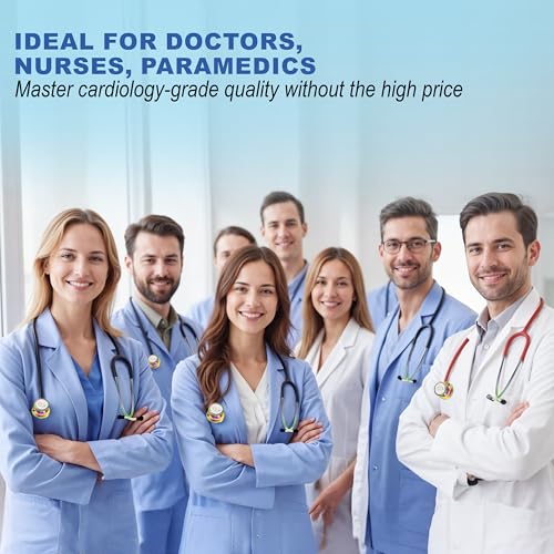 Image of OTICA Double-Sided Stainless Steel Master Style Cardiology Stethoscope Exceptional Acoustic Rainbow /Kaleidoscope Finish Chestpieces-Headset for Medical Professionals | Flexible Tubing & Soft Sealing Eartips | For Doctor,Nurse,Vet,Medical Student (Grey)
