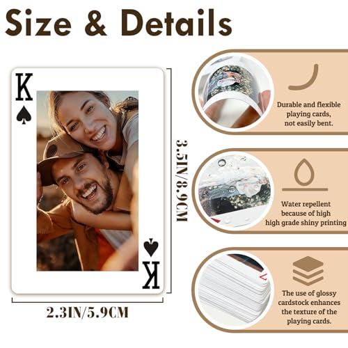 Naipes personalizados de póker con foto y texto miniatura 3
