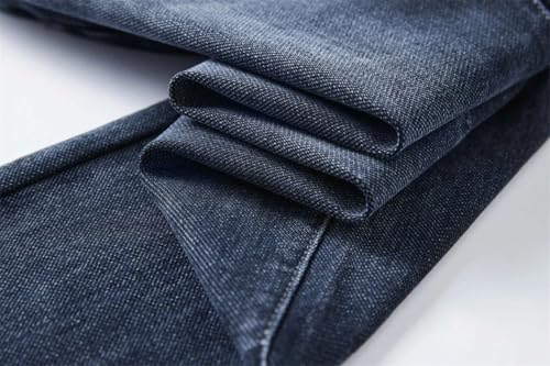 Men's Loose Straight-Leg Jeans, Comfortable, Thin, Stretch Cotton Blend, Moisture-Wicking Trousers3