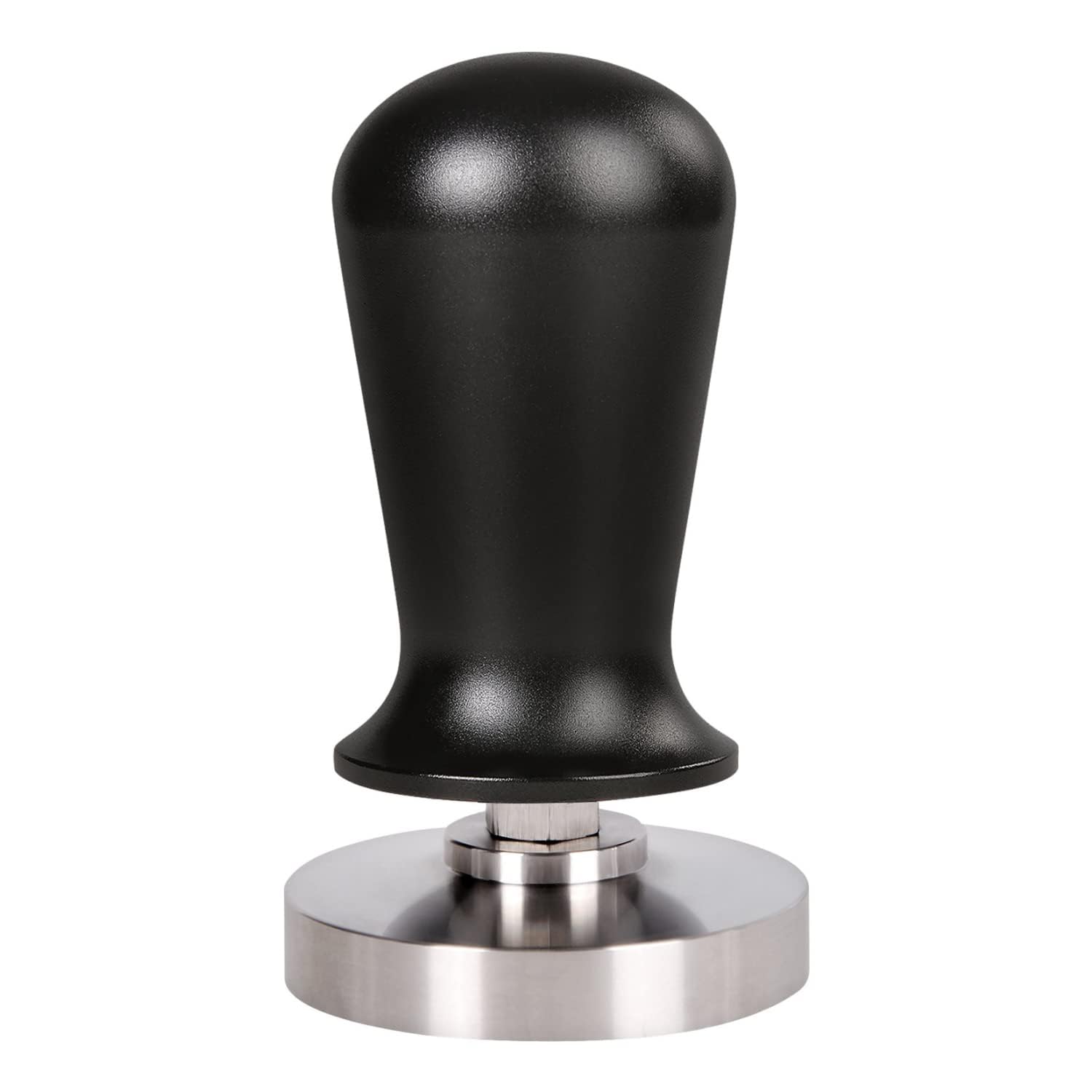 58 mm calibrated espresso tamper, calibrated coffee tamper with spring loaded anodized aluminium handle stainless steel flat base