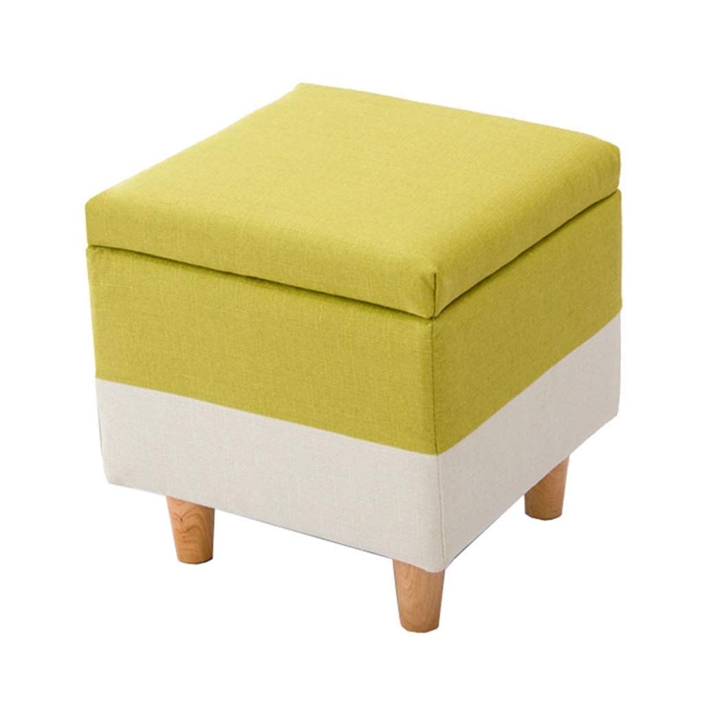 Tabouret de rangement cube et pouf repose-pieds rembourré