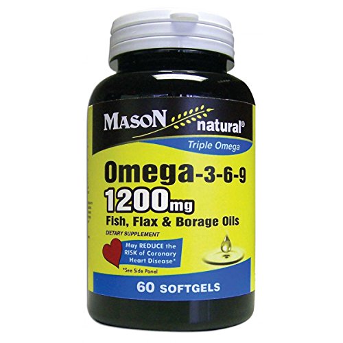 Mason Vitamins Mason Omega 3-6-9 1200mg Fish, Flax, & Borage Oil Softgels
