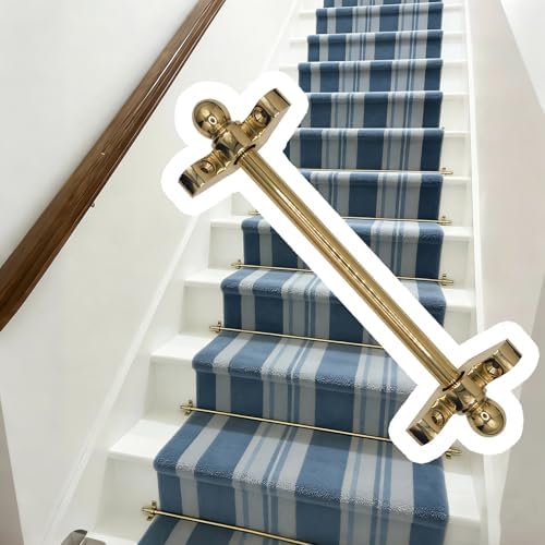 Custom Metal Stair Rods for Carpet Runners - Secure Stair Carpet Rods 26-42 Inch Long for Home, Restaurants & Theaters - Durable Tubular Design (1pcs, 42in)