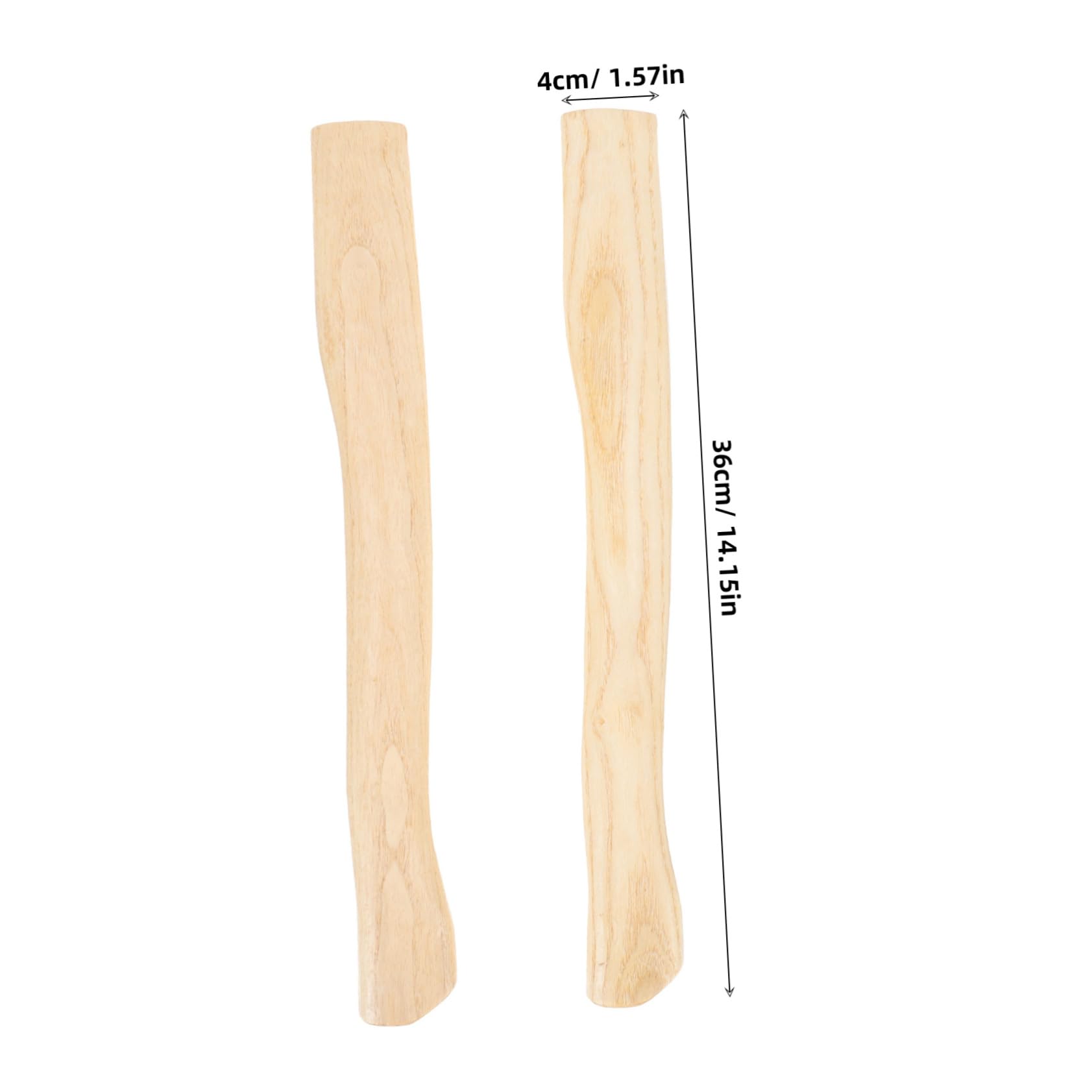 Mobestech 2Pcs Wooden Axe Handle Replacement Wooden Grip for Hatchet Compatible with Various Axes for Outdoor Activities Natural Material