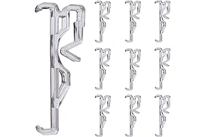 Valance Clips: 10pc 2.5" Clear Plastic Blind Valance Retainer Holder