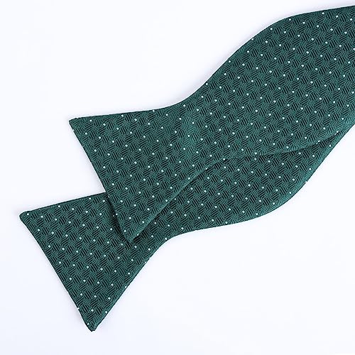 Image of Alizeal Mens 2pcs Solid Self-tied Bow Tie Set | Alizeal Mens 2pcs Self-tied Solid /Animal Bow Tie and Pocket Square Set Perfect for Wedding Business Formal Events