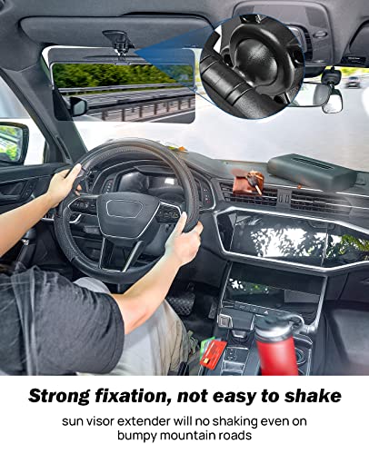 JOYTUTUS Sun Visor Extender for Compact SUVs and Sedans, Universal Anti-Glare Polarized Sun Visor Easy to Install, UV400 Visor Extension Protect from Glare/UV Ray/Stray Light, Safe Driving for Car - image 5