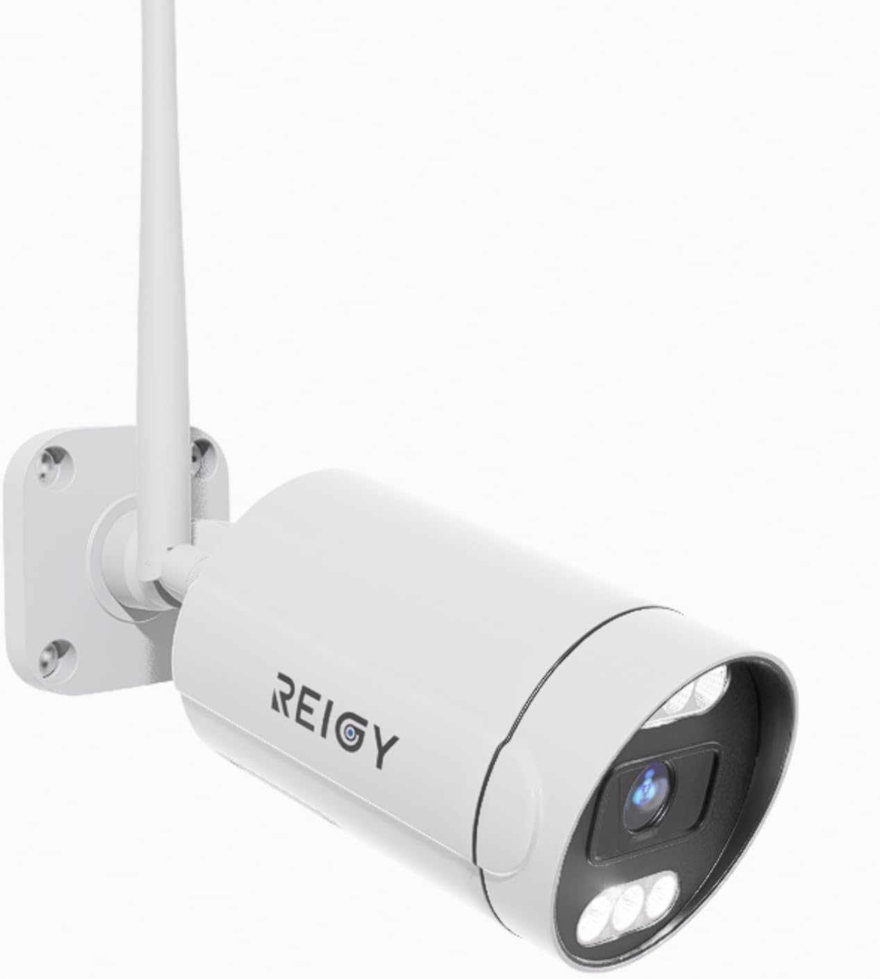 REIGY 5MP Telecamera WiFi da Esterno, Sorveglianza Wireless, Impermeabile Visione Notturna a Colori Audio Bidirezionale Compatibile NVR