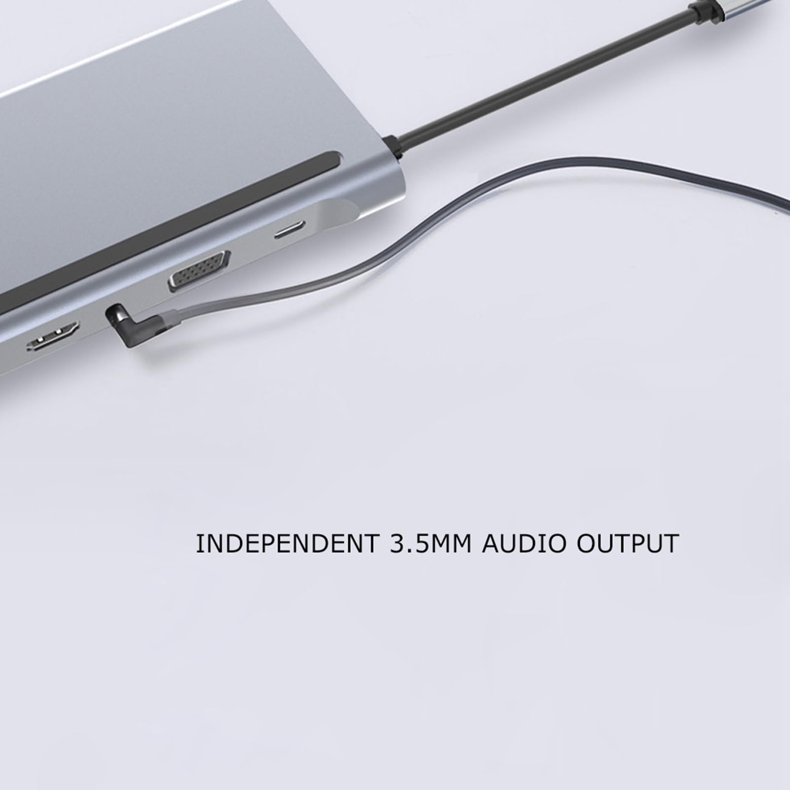 Ausla Docking Station 12 in 1, Lega di Alluminio, Opzioni di connettività Multiple, Compatibile con Laptop di Tipo C, Supporta Uscita 4K e VGA