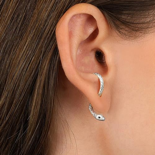Cute Animal Earrings for Women, Goth Snake Stud Earrings Unique Earrings Jewelry Halloween Punk Gothic Accessories3